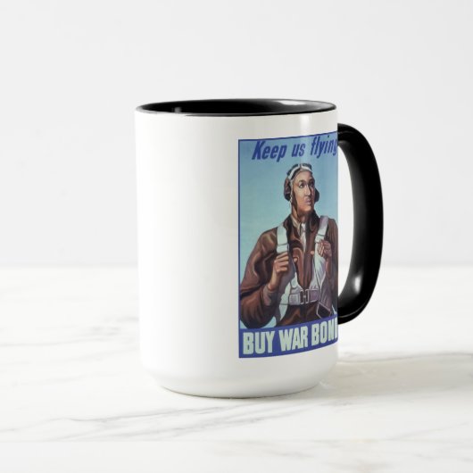 Mug Aviateurs noirs : Service militaire de combat de 2 (Devant droit)