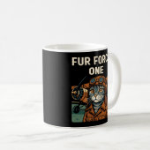 Mug Aviator Cat Flying Feline Commander (Devant droit)