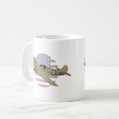 Mug Avion 2ÈME GUERRE MONDIALE P-40 Warhawk (Devant gauche)