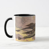 Mug Avion à hydravion de science-fiction vintage (Gauche)