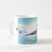 Mug Avion à réaction à double pont (Devant gauche)