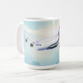 Mug Avion à réaction à double pont (Devant gauche)