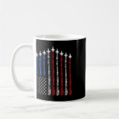 Mug Avion à réaction de combat Drapeau des États-Unis (Gauche)