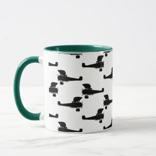 Mug Avion antique Silhouettes Vintages Imprimer