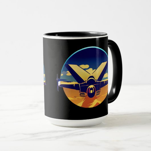 Mug Avion avion de combat (Devant droit)