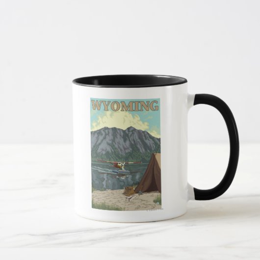 Mug Avion Bush et pêche - Wyoming (Droite)