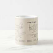 Mug Avion Cub - Plan directeur de l'avion SD (Centre)
