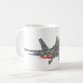 Mug Avion de chasse du frelon F18 - charge statique - (Devant gauche)