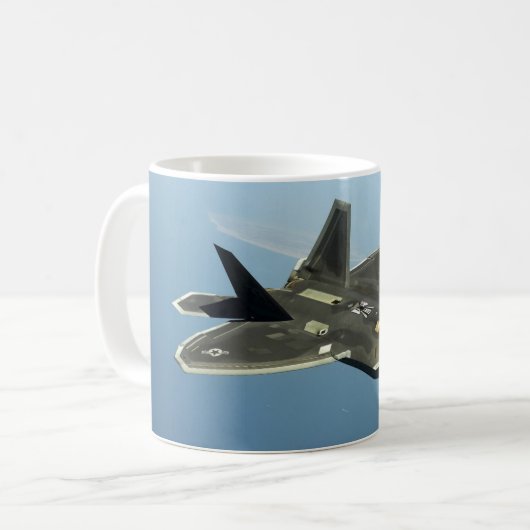 Mug Avion de chasse F-22 (Devant gauche)