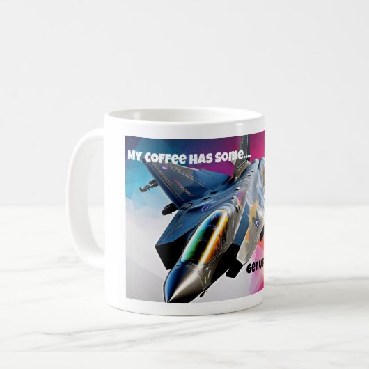 Mug Avion de chasse F-35 (Devant gauche)
