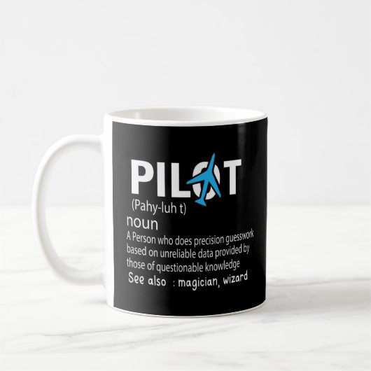 Mug Avion de définition de pilote (Gauche)