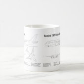 Mug Avion de ligne 787 - Plan de dessin de plan d'avio (Centre)