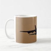 Mug avion de ligne de coucher du soleil (Gauche)