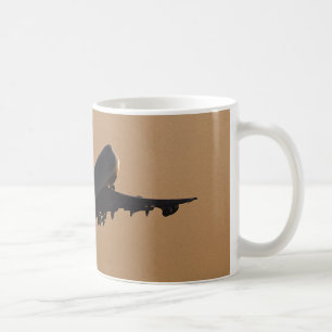 Mug avion de ligne de coucher du soleil