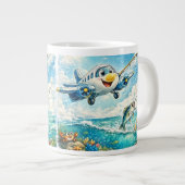 Mug Avion de Pêche Mignon – Café d'Aventure Océani (Devant droit)