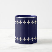 Mug avion de voyage avec ligne pointillée (Centre)