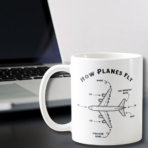 Mug Avion Drôle Comment les avions volent, Équipage de