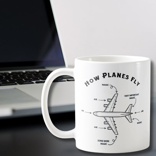 Mug Avion Drôle Comment les avions volent, Équipage de
