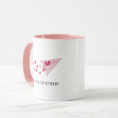 Mug Avion en papier mignon, coeur éternel, Saint Valen (Devant gauche)