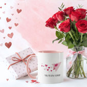 Mug Avion en papier mignon, coeur éternel, Saint Valen