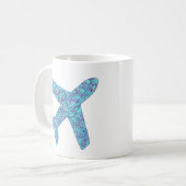 Mug Avion "Né pour voler"  (Devant gauche)