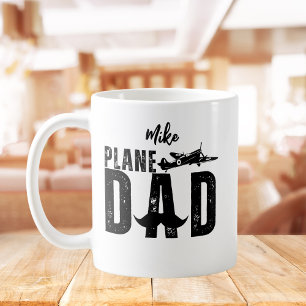 Mug AVION Papa & Avion Vintage, Drôle Fête des Pères