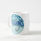Mug Avion papier | L'aventure commence (Devant gauche)