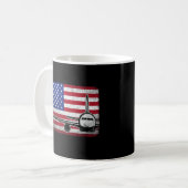 Mug Avion pilote Avion American Flag Plane Aviation (Devant gauche)
