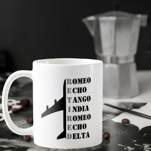 Mug Avion Retraité Alphabet Phonétique OtAN Aviation