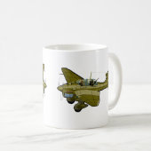 Mug Avion rétro de dessin (Devant droit)
