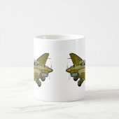 Mug Avion rétro de dessin (Centre)