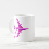 Mug Avion rose Valentine (Devant gauche)