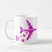 Mug Avion rose Valentine (Gauche)