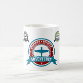 Mug Avion vintage Tourisme Aventures Logo Aviation (Centre)