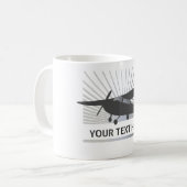 Mug Avions à haute voilure - texte fait sur commande (Devant gauche)