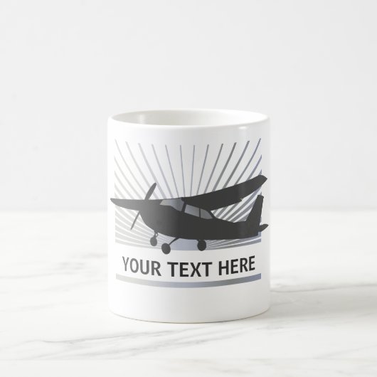 Mug Avions à haute voilure - texte fait sur commande (Centre)