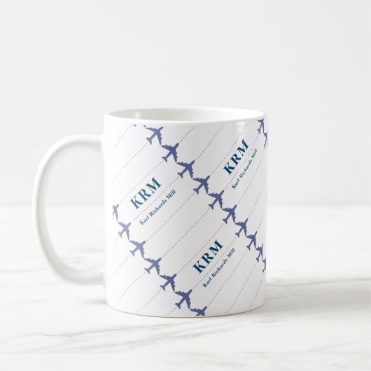 Mug avions avec des lignes pointillées pour les pilote (Gauche)
