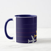 Mug avions de voyage colorés (Gauche)