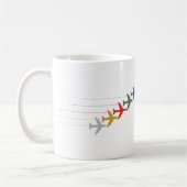 Mug Avions de voyage colorés (Gauche)