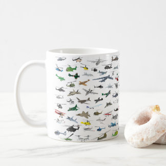 Mug Avions et hélicoptères colorés