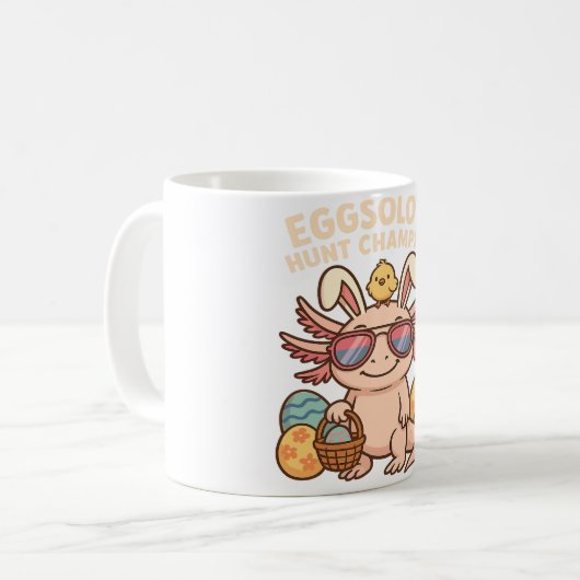 Mug Avis) : Champion de Chasse Eggsolotl - Funny Cute  (Devant gauche)