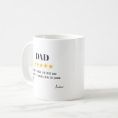 Mug Avis père 5 étoiles | Incroyable cadeau papa (Devant gauche)