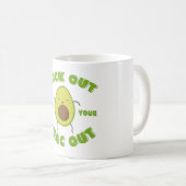 Mug Avocado Dansant "Rock Out With Your Guac Out" (Devant droit)