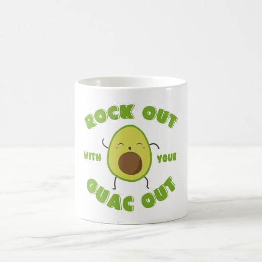 Mug Avocado Dansant "Rock Out With Your Guac Out" (Centre)