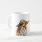 Mug Avocado Hat Butterfly Red Head Female (Devant gauche)