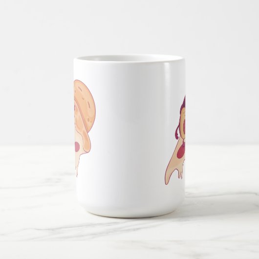 Mug Avocado Surfing on a Slice of Pizza Summer Version (Centre)