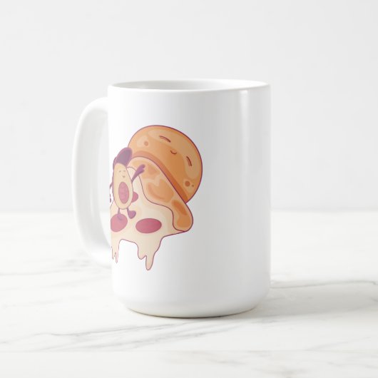 Mug Avocado Surfing on a Slice of Pizza Summer Version (Devant gauche)