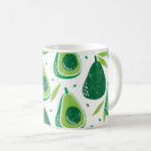 Mug Avocado, timbre texturé, motif transparent. (Devant droit)