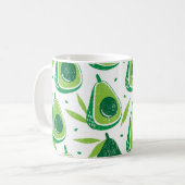 Mug Avocado, timbre texturé, motif transparent. (Devant gauche)