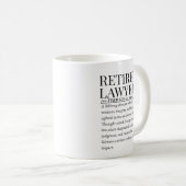 Mug Avocat à la retraite (Devant droit)